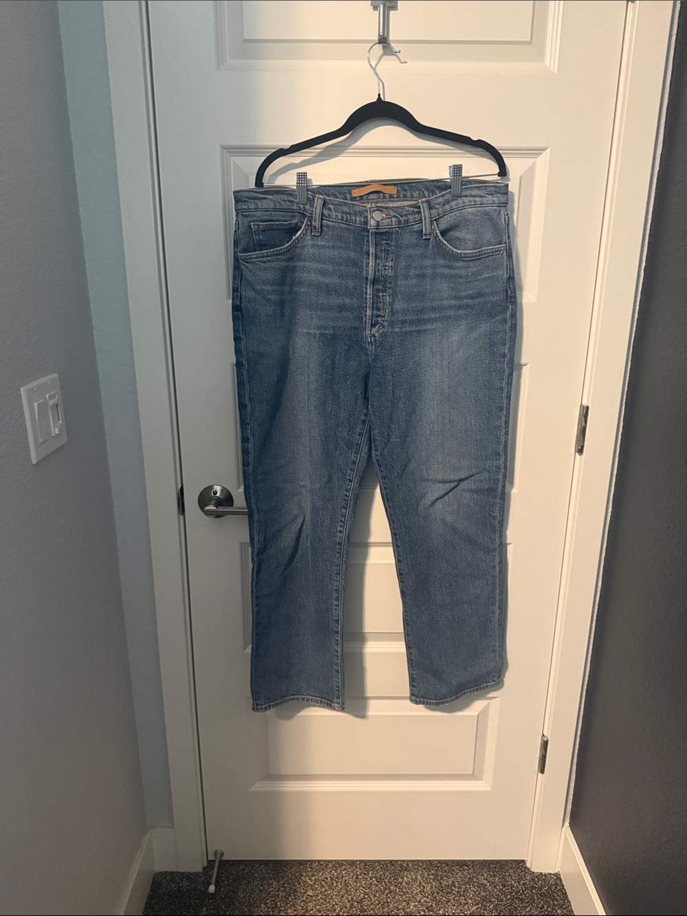 Joe's Jeans Straight-Leg Medium Blue Denim